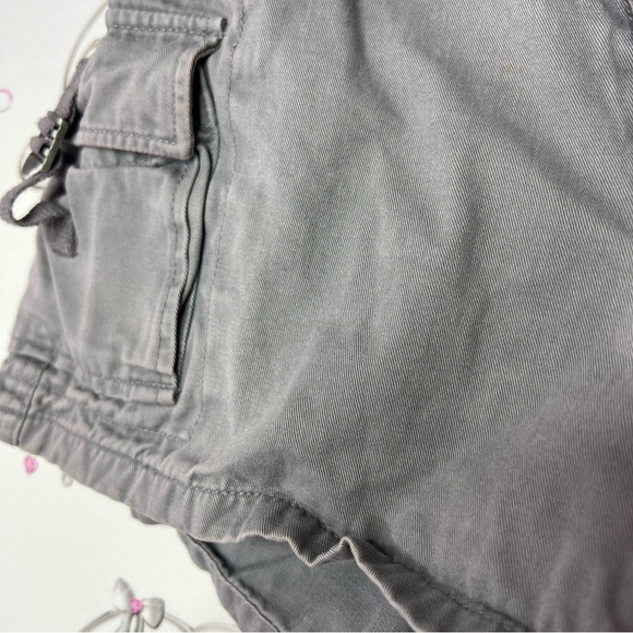 Dyna sport shorts cargos grey gray buttons buckles pockets vintage deadstock y2k - Picture 8 of 11